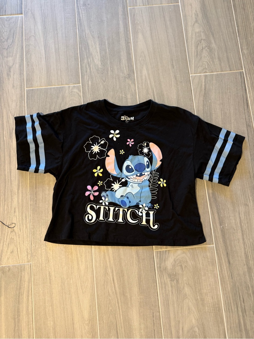 Disney Black Stitch Graphic Crop Tee